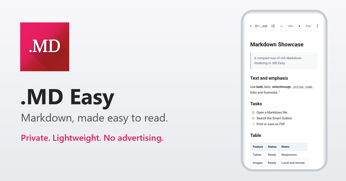 .MD Easy Markdown viewer